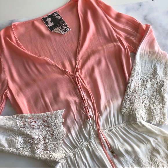 Young Fabulous & Broke Pants - Young Fabulous & Broke Kris Romper Melon Ombré